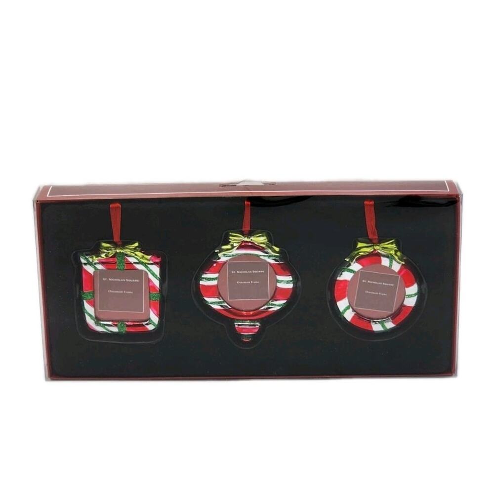 St. Nicholas Square Ornament Frames Set of 3 Kohls S904821 In Original Box